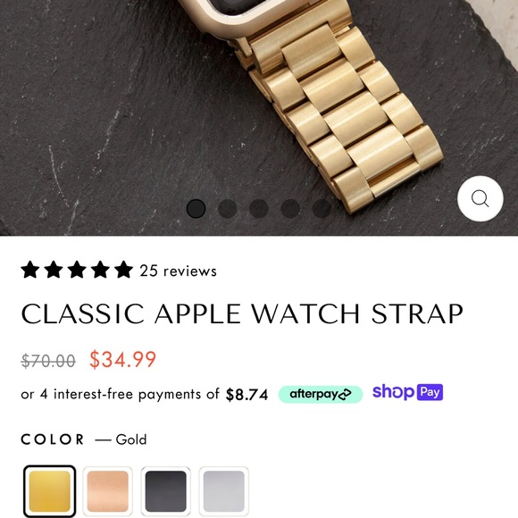Stainless steel Apple Watch band with watch cover - Picture 1 of 5